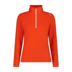 Kurtka polarowa damska z półzamkiem CMP. Brązowe kurtki sportowe damskie CMP, bez wzorów, z polaru, bez ramiączek, bez kaptura, na fitness i siłownię. Za 257.50 zł.