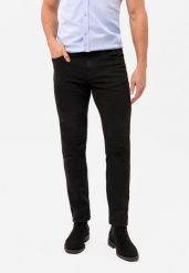 Czarne jeansy, Regular Fit, D-JERRY 33. Czarne eleganckie spodnie męskie Volcano, bez wzorów, z jeansu. Za 179.99 zł.