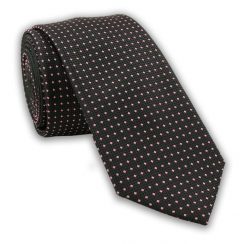 Klasyczny Krawat Męski w Drobny Wzór - 6 cm - Angelo di Monti, Kolorowy. Krawaty i muchy Angelo di Monti, bez wzorów, klasyczne. Za 45.00 zł.
