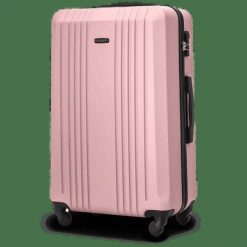 Walizka duża Wings 28" KESTREL Rose gold. Czerwone walizki damskie Wings, bez wzorów, z materiału, duże. Za 249.90 zł.