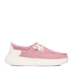 Półbuty Roxy. Czerwone półbuty damskie Roxy, bez wzorów, bez obcasa, na płaskiej podeszwie, bez zapięcia. Za 159.99 zł.