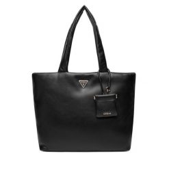 Torebka Guess. Czarne shopperki damskie Guess, z aplikacjami, bez dodatków. Za 489.99 zł.