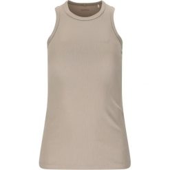 Damski tank top Athlecia Meyers. Brązowe koszulki sportowe damskie Athlecia, bez wzorów, bez ramiączek, na fitness i siłownię. Za 165.50 zł.