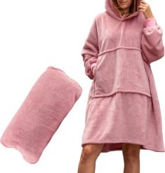 Froster Bluzair - Bluza koc - Różowy. Czerwone bluzy damskie Froster, bez wzorów, bez ramiączek, bez kaptura. Za 156.00 zł.
