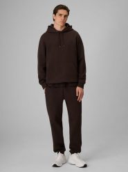 4F Spodnie dresowe joggery męskie 4F x Robert Lewandowski - brązowe S. Brązowe spodnie sportowe męskie 4F, m, bez wzorów, z bawełny. Za 199.99 zł.