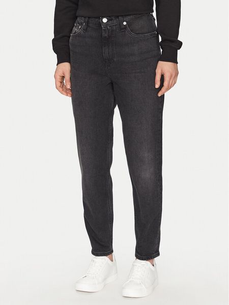 Calvin Klein Jeans Jeansy J20J224518 Czarny Mom Fit. Czarne jeansy damskie Calvin Klein Jeans, bez wzorów, z bawełny. Za 239.99 zł.