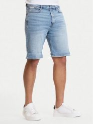 Calvin Klein Jeans Szorty jeansowe LV04RF920G Niebieski Regular Fit. Niebieskie szorty męskie Calvin Klein Jeans, bez wzorów, z bawełny. Za 329.99 zł.