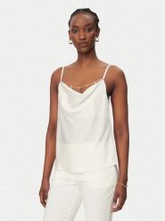 Rinascimento Top CFC0020268002 Biały Regular Fit. Białe topy damskie Rinascimento, m, bez wzorów, z syntetyku, bez kołnierzyka, bez ramiączek. Za 379.99 zł.