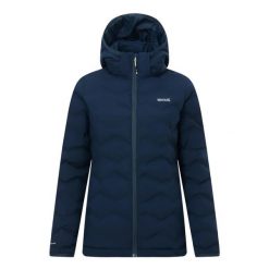 Damska kurtka z kapturem Regatta Deyla. Niebieskie kurtki sportowe damskie Regatta, m, bez wzorów, z poliamidu, bez ramiączek, z kapturem, trekkingowe. Za 367.50 zł.