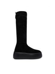 AGL Kozaki Vibe Boot D946511PJM Czarny. Czarne kozaki damskie AGL, bez wzorów, ze skóry, bez obcasa, na płaskiej podeszwie, bez zapięcia. Za 2,029.00 zł.