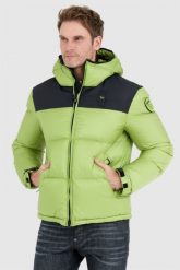 BLAUER Jasnozielona kurtka męska Cooper z logo na kapturze. Zielone kurtki męskie Blauer USA, l, bez wzorów, bez kaptura. W wyprzedaży za 1,469.99 zł.