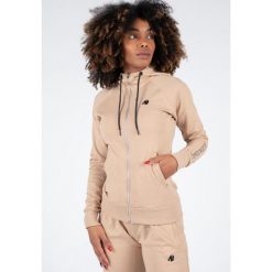 Marion Bluza z kapturem zapinana na suwak - Beżowy. Brązowe bluzy damskie GORILLA WEAR, xs, bez wzorów, sportowe, bez ramiączek, z kapturem. Za 234.00 zł.