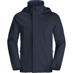 Wodoodporna kurtka Jack Wolfskin Stormy Point 2L. Niebieskie kurtki sportowe męskie Jack Wolfskin, l, bez wzorów, z materiału, bez kaptura, trekkingowe. Za 614.00 zł.