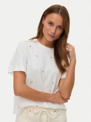 Vero Moda T-Shirt Sola 10341979 Biały Regular Fit. Białe t-shirty damskie Vero Moda, m, bez wzorów, z bawełny, bez kołnierzyka, bez ramiączek. Za 89.99 zł.