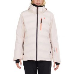 Damska kurtka narciarska Fundango Pumila Padded. Czerwone kurtki sportowe damskie FUNDANGO, na zimę, l, bez wzorów, bez ramiączek, bez kaptura, narciarskie. Za 589.90 zł.