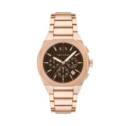 Zegarek Armani Exchange. Żółte zegarki męskie Armani Exchange, bez wzorów, złote. Za 829.99 zł.