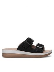 Inblu Klapki FT020400 Czarny. Czarne klapki damskie Inblu, bez wzorów, z syntetyku, bez obcasa, bez zapięcia. Za 119.99 zł.