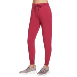 Spodnie sportowe damskie Skechers Restful Jogger Pant. Czerwone spodnie dresowe damskie Skechers, bez wzorów, z elastanu, sportowe, długie. Za 149.99 zł.