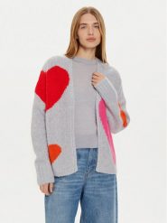 Frieda & Freddies Kardigan 3329 Szary Relaxed Fit. Szare kardigany damskie Frieda & Freddies, bez wzorów, z wełny, bez kołnierzyka. Za 699.99 zł.