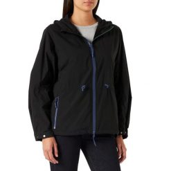 Kurtka sportowa damska Lacoste. Czarne kurtki sportowe damskie Lacoste, xs, bez wzorów, bez ramiączek, z kapturem, trekkingowe. Za 587.00 zł.