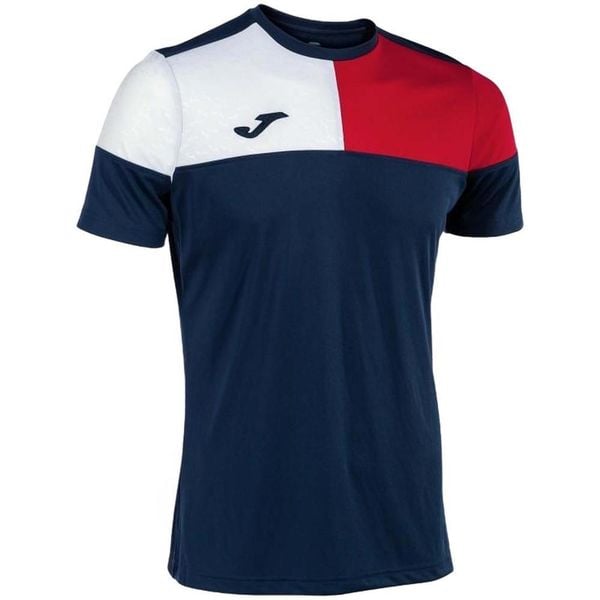 Koszulka Sportowa Joma Crew 2XS - Granatowa/Czerwona. Czerwone koszulki sportowe damskie Joma, xs, bez wzorów, bez ramiączek, na fitness i siłownię. Za 160.99 zł.
