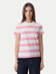 Tommy Jeans T-Shirt Flag DW0DW23801 Różowy jasny Regular Fit. Czerwone t-shirty damskie Tommy Jeans, l, bez wzorów, z bawełny, bez kołnierzyka, bez ramiączek. Za 149.99 zł.