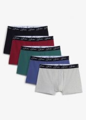 Bokserki o obcisłym kroju (5 szt.). Czarne bokserki męskie bonprix, bez wzorów. Za 79.95 zł.