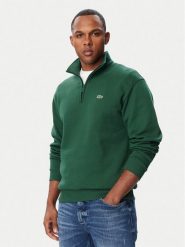 Lacoste Bluza SH8866 Zielony ciemny Regular Fit. Zielone bluzy męskie Lacoste, m, bez wzorów, z bawełny, bez ramiączek, bez kaptura. Za 639.99 zł.