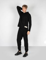Takeshy Kurosawa Sweter | 83084 | Hoody Boucle | Mężczyzna | Czarny. Czarne swetry męskie Takeshy Kurosawa, m, bez wzorów, z dzianiny, bez kołnierzyka, bez ramiączek. W wyprzedaży za 319.00 zł.