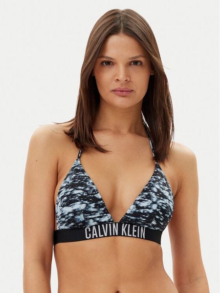 Calvin Klein Swimwear Góra od bikini KW0KW02854 Granatowy. Niebieskie bikini Calvin Klein Swimwear, bez wzorów, z syntetyku. Za 139.99 zł.