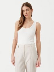 Calvin Klein Top K20K208246 Biały Slim Fit. Białe topy damskie Calvin Klein, l, bez wzorów, bez kołnierzyka, bez ramiączek. Za 119.99 zł.