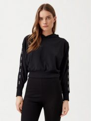 HUGO Bluza 50531703 Czarny Regular Fit. Czarne bluzy damskie Hugo, l, bez wzorów, z bawełny, bez ramiączek, bez kaptura. Za 219.99 zł.