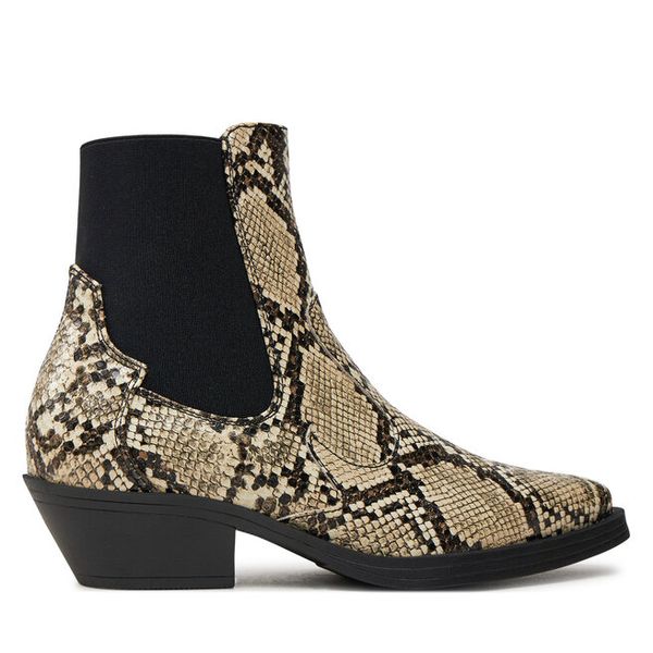 Botki ONLY Shoes. Brązowe botki damskie ONLY Shoes, bez wzorów, bez obcasa, na słupku, bez zapięcia. Za 249.99 zł.