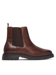 Tommy Hilfiger Sztyblety Corporate Casual Lth Chelsea FM0FM05966 Brązowy. Brązowe botki męskie Tommy Hilfiger, bez wzorów, ze skóry, casualowe, bez obcasa, bez zapięcia. Za 649.99 zł.