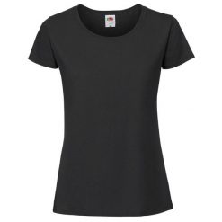 Koszulka Damska Iconic 190. Czarne bluzki damskie fruit of the loom, xs, bez wzorów, sportowe, bez kołnierzyka, bez ramiączek. Za 37.99 zł.