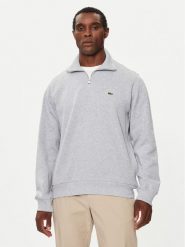 Lacoste Bluza SH1927 Szary Classic Fit. Szare bluzy męskie Lacoste, m, bez wzorów, z bawełny, bez ramiączek, bez kaptura. Za 579.99 zł.