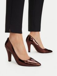 Nine West Czółenka CEO-CD25-320-1 Brązowy. Brązowe czółenka damskie Nine West, bez wzorów, ze skóry, bez obcasa, bez zapięcia. Za 249.99 zł.