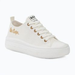 Trampki damskie Lee Cooper LCW-24-44-2462. Białe trampki i tenisówki damskie COOPER, bez wzorów, z materiału, bez zapięcia. Za 109.67 zł.