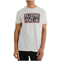 Koszulka sportowa męska Ellesse Benzina. Białe koszulki sportowe męskie Ellesse, l, bez wzorów, z bawełny, bez ramiączek. Za 142.00 zł.