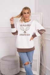 Bluza ocieplana Malibu ecru+mocca. Bluzy damskie KESI, l, bez wzorów, z bawełny, bez ramiączek, bez kaptura. Za 218.51 zł.