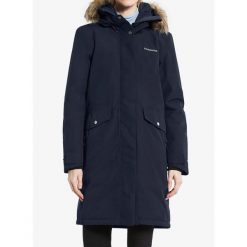 Płaszcz ocieplany damski Didriksons Erika Parka 3. Niebieskie parki damskie Didriksons, na zimę, bez wzorów, bez kołnierzyka, bez kaptura. Za 1,012.99 zł.