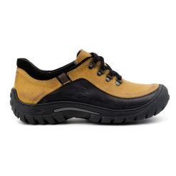 KOMODO Buty męskie trekkingowe skóra 917K żółte. Żółte trekkingi męskie ze skóry, bez zapięcia. Za 362.62 zł.