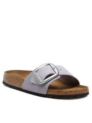 Klapki Birkenstock. Brązowe klapki damskie Birkenstock, bez wzorów, bez obcasa, bez zapięcia. Za 449.99 zł.