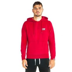 Bluza z bawełna z kaptur na czas wolny na co dzień. Czerwone bluzy męskie LEONE 1947 APPAREL, bez wzorów, z bawełny, bez kaptura, na fitness i siłownię. W wyprzedaży za 164.19 zł.