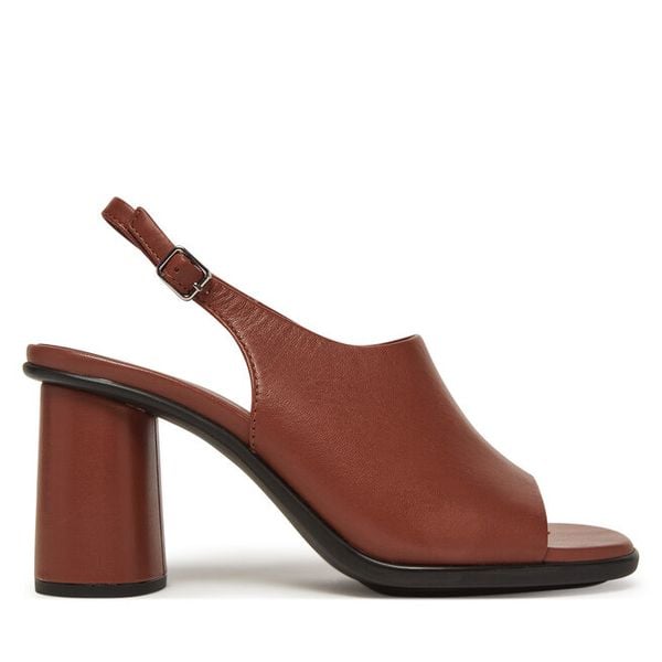 Sandały ECCO. Brązowe sandały damskie ecco, bez wzorów, bez obcasa, na słupku, bez zapięcia. Za 519.99 zł.