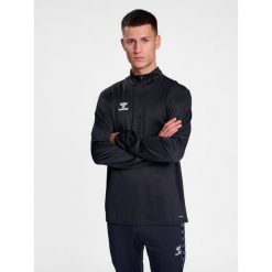 Bluza sportowa męska HUmmel hml ESSENTIAL HALF ZIP. Czarne bluzy sportowe męskie Hummel, m, bez wzorów, bez kaptura, na fitness i siłownię. Za 118.00 zł.