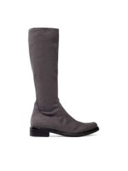 Caprice Kozaki 9-25512-41 Szary. Szare kozaki damskie Caprice, bez wzorów, z materiału, bez obcasa, na płaskiej podeszwie, bez zapięcia. Za 419.99 zł.