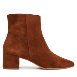 Botki HÖGL. Brązowe botki damskie HÖGL, bez wzorów, bez obcasa, na słupku, bez zapięcia. Za 639.99 zł.