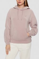 GUESS Taupe bluza damska Brenda. Brązowe bluzy damskie Guess, s, z aplikacjami, bez ramiączek, z kapturem. W wyprzedaży za 209.99 zł.