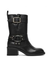 G-Star Raw Botki EO-CANSU-4771-25 Czarny. Czarne botki damskie G-Star Raw, bez wzorów, ze skóry, retro, bez obcasa, na słupku, bez zapięcia. Za 309.99 zł.